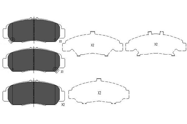 KAVO PARTS Комплект тормозных колодок, дисковый тормоз KBP-2047